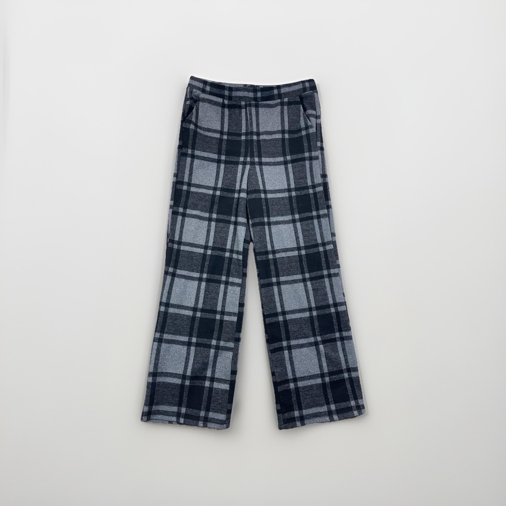 Bbj Los Angeles Tailored Women's‎ Plaid Pants Size XL Camel Black Trousers